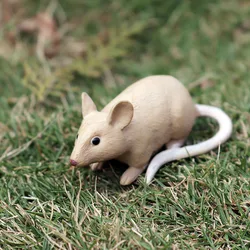 1Pcs Realistic Rat Figurine Animal Model Fun Simulation Cute Rodent Mouse Kids Toy Bonsai Home Decor Fairy Garden Decoration