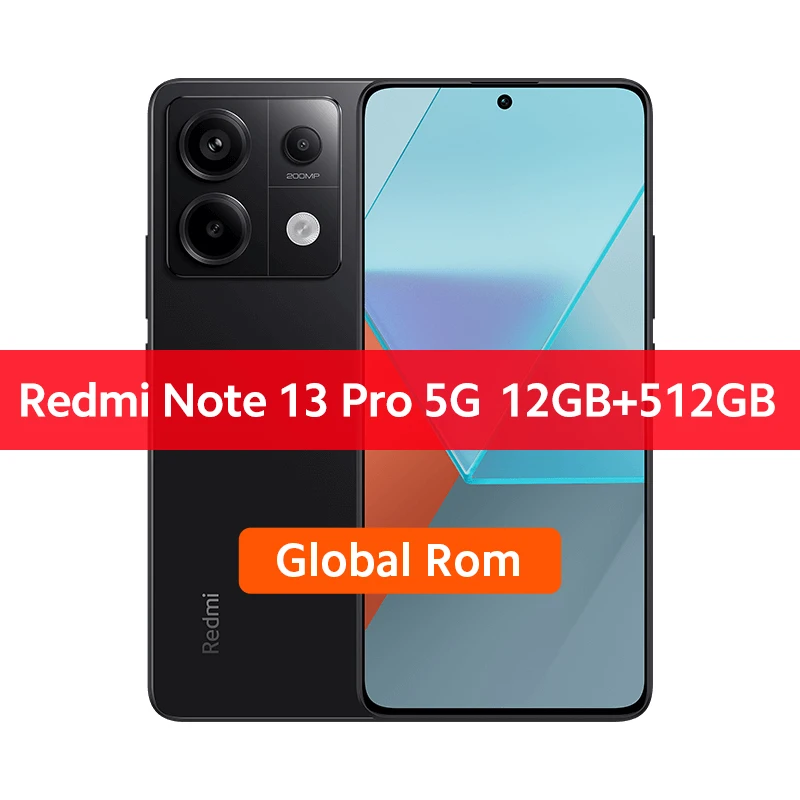 Global ROM Xiaomi Redmi Note 13 Pro 5G Smartphone Snapdragon 7s Gen 2 120Hz Screen 5100mAh 67W Fast Charging Cellphone 8GB 256G