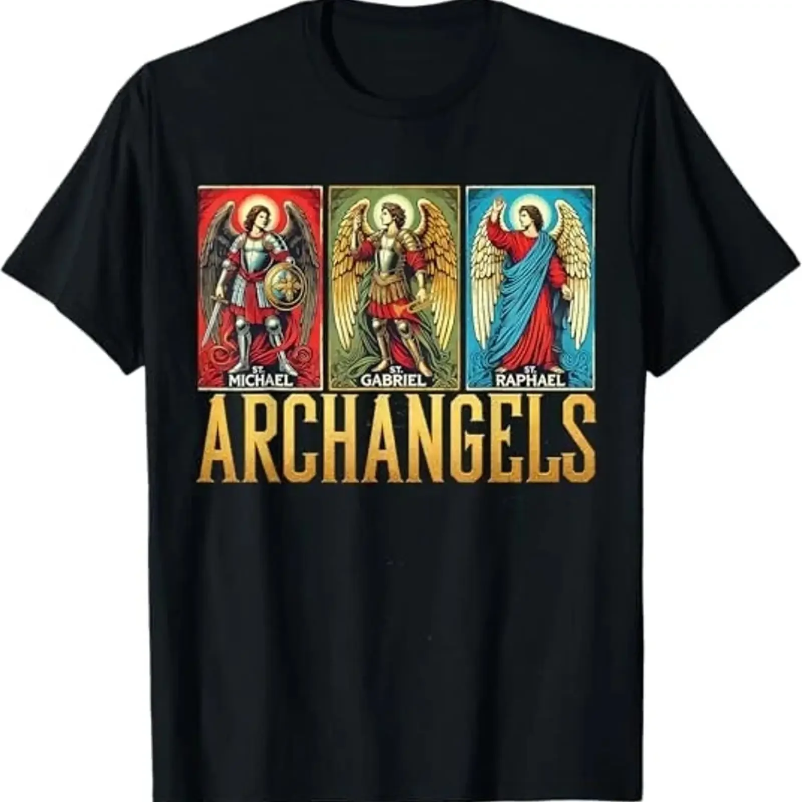NEW LIMITED Saint Michael Catholic Archangels Biblical Design Best T Shirt S 3XL vintage Washed designer clothes streetwear