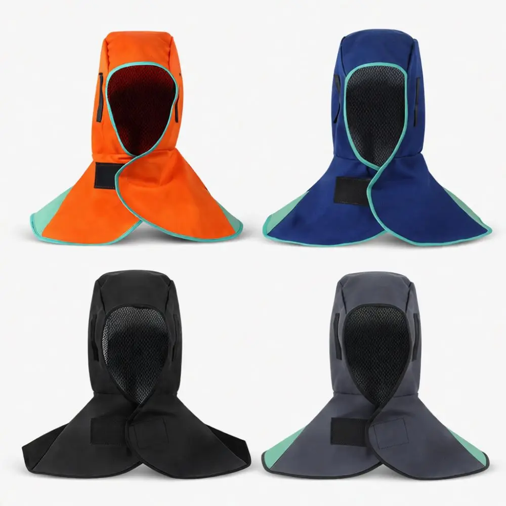 Flame Resistant Welding Cap Breathable Safety Hat Fireproof Protective Shawl For Electric Welder Metal Cutting Work Wear