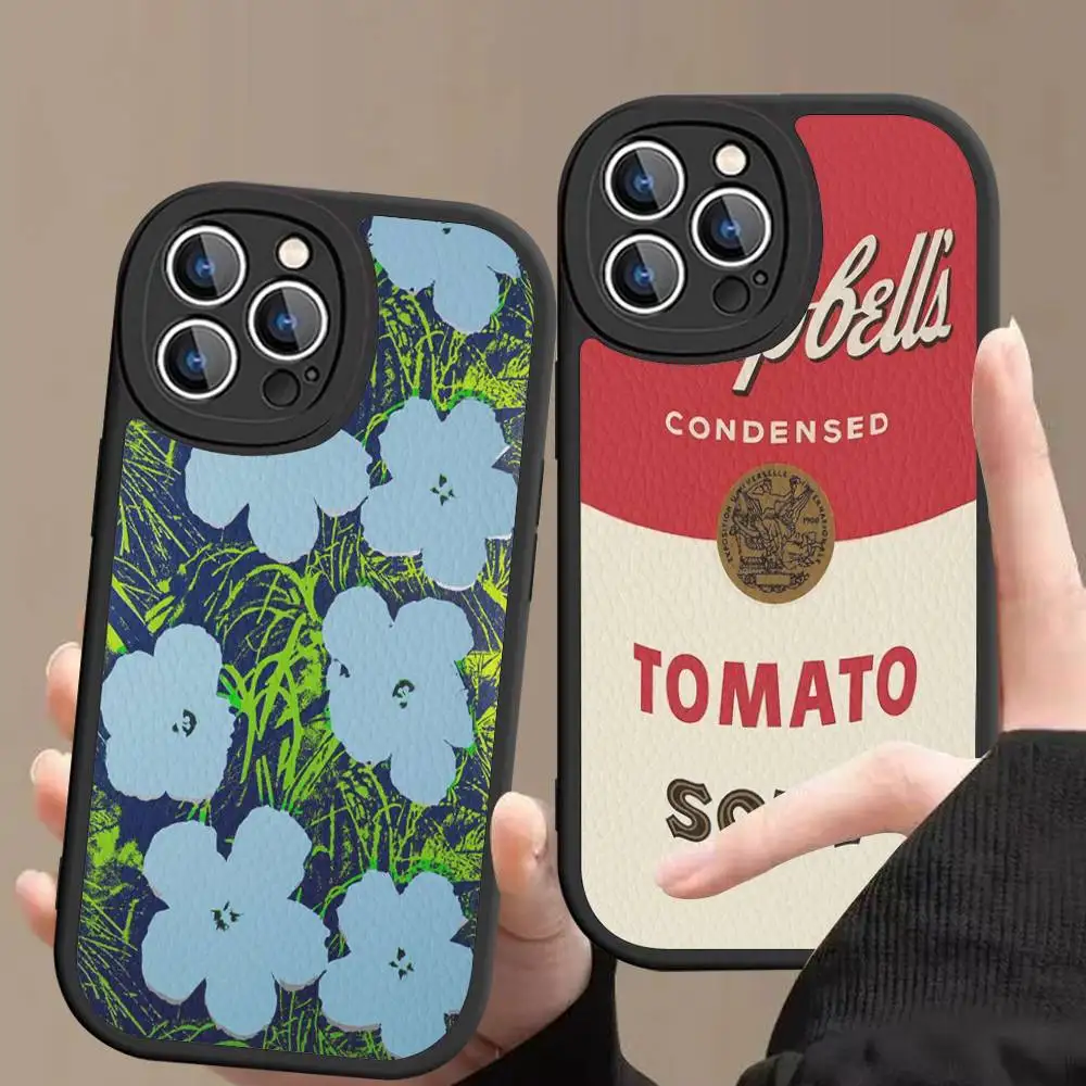

Andy Warhol Art Phone Case For IPhone 16 15 14 13 12 11 Pro Max Plus Leather Cover