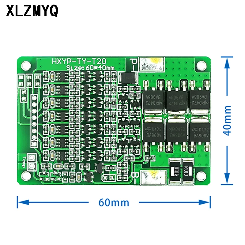 7S 29.4V 15A BMS Lithium Battery Protection Board 18650 Lion Lithium Short Circuit Overcurrent Protection Module