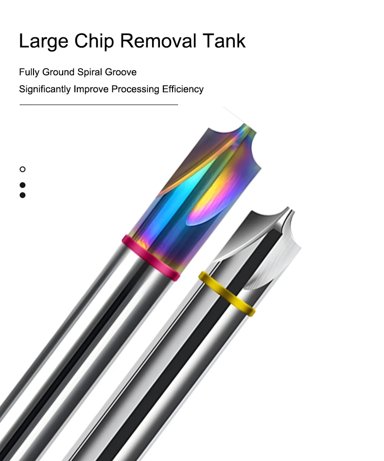 SHAZAM HRC55/65 Innenfasefräser, Hartmetall, farbige Beschichtung, 4-Schneiden, für Aluminium-CNC-Bearbeitung – Detail 4