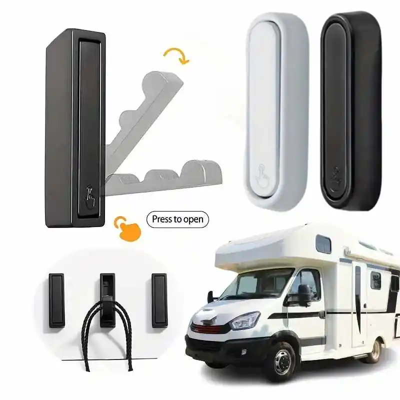 2pc RV Aluminum Alloy Foldable Hanging Hook Storage Coat And Hat Hook Entrance Bathroom Wall Hook For Campers