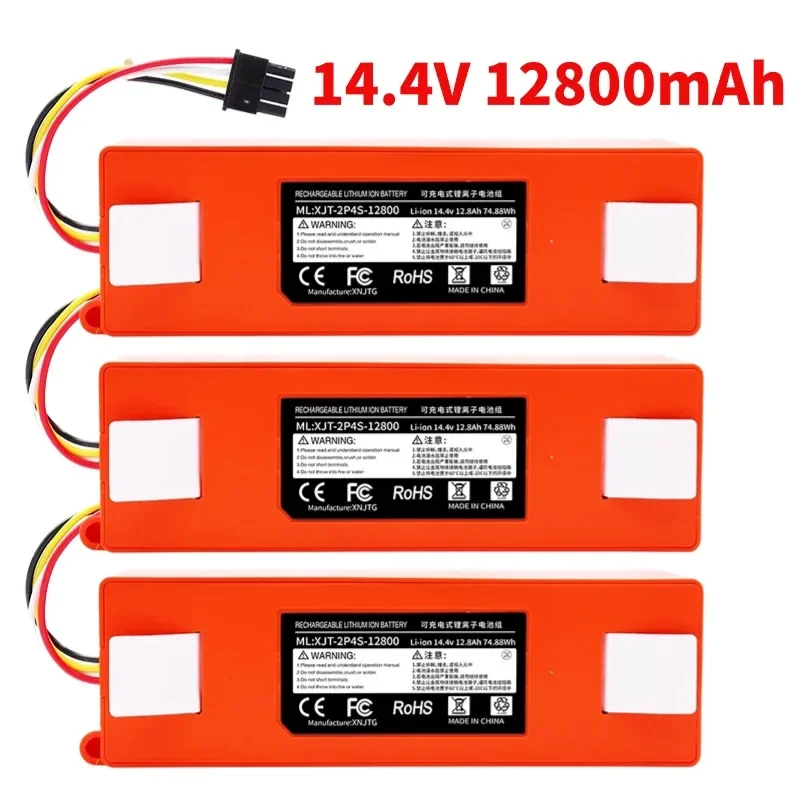 

14.4V 12800mAh Replacement Battery for XIAOMI 1S 1ST Roborock SDJQR01RR Sweeping Mopping Robot Vacuum Cleaner