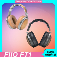 FiiO FT1 HIFI Headset Closed Type Headphones Walnut Beech Wood head-mounted Physical sound insulation Customized Music Headphone