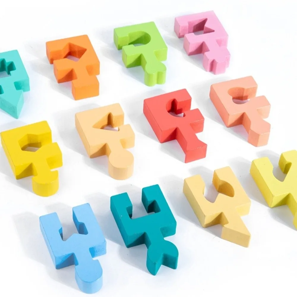 Montessori Geometric Shape Matching Puzzle Assembly Educational Learning Wooden Puzzles Matching Assembly