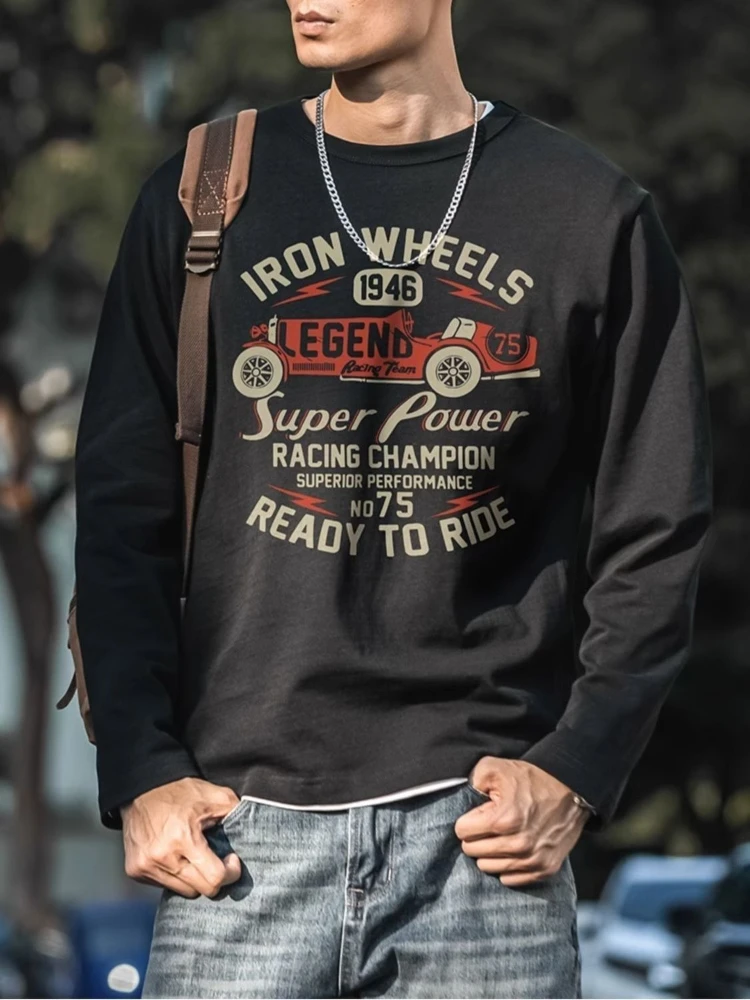 

Printed T Shirt for Men Emo Japan Luxury 2025 Size S Quotes Sweatshirts Full Sleeve Tshirt Korean New 100℅ Cotton Man Pullovers