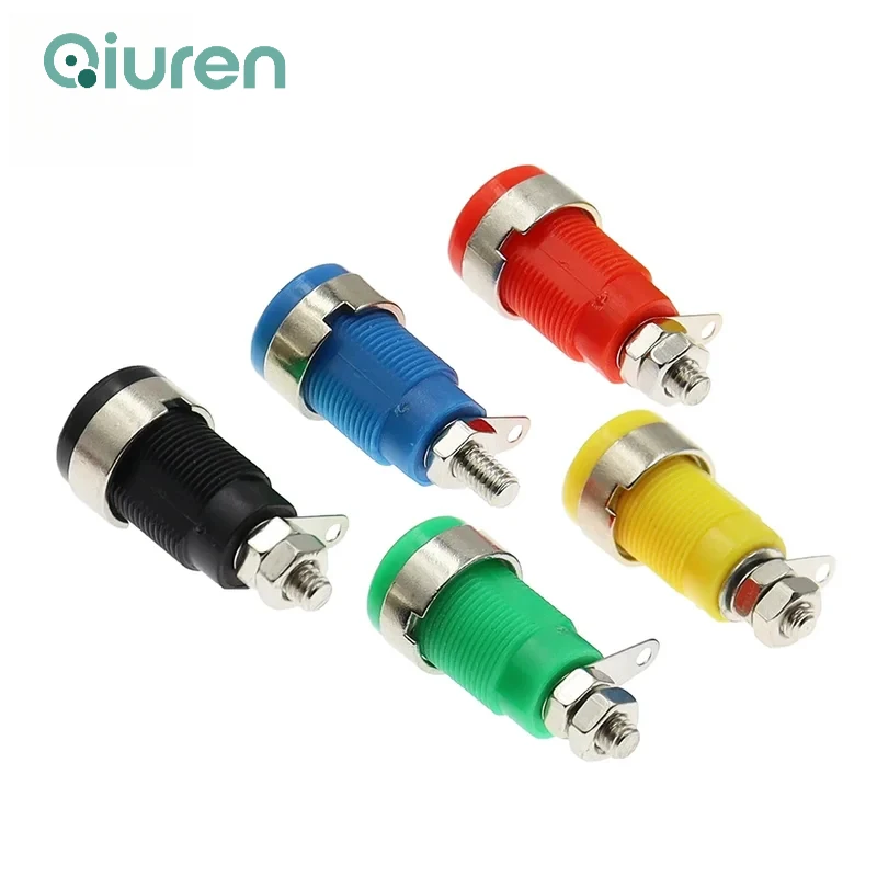 5PCS 32A Insulation Safety 4MM Banana Plug Socket Jack Panel Mount Terminal Connector Multimeter Socket Banana Head Female