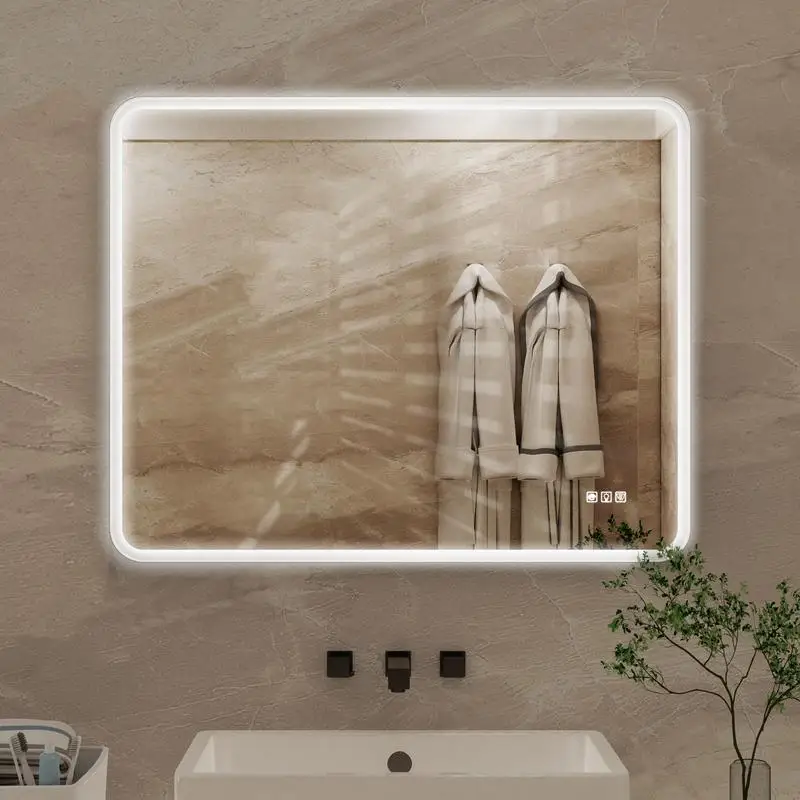 

40x32 Rectangular Framed Dimmable Anti-Fog LED Wall Bathroom Vanity Lighted Mirror