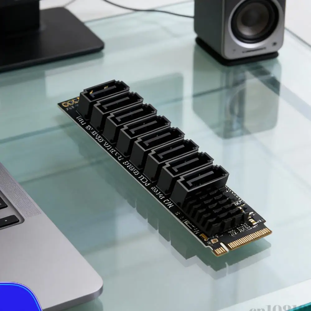 

M.2 M KEY NVMe To SATA Convert Card with Smart Indicator M.2 NVMe To SATA 3.0 Expansion Card Tools Included YLB3118 6Gbps 8 Port