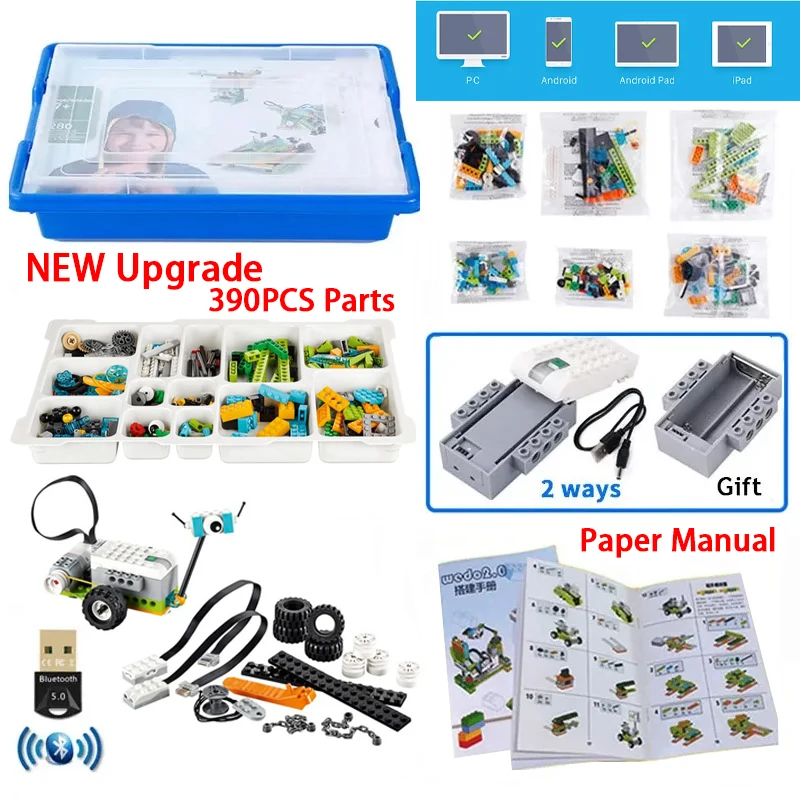 NEW WeDo Set Core Building blocks Scratch 3.0 Robotics Construction Paper Guide fai da te School STEAM Educational Bricks Toys Gifts