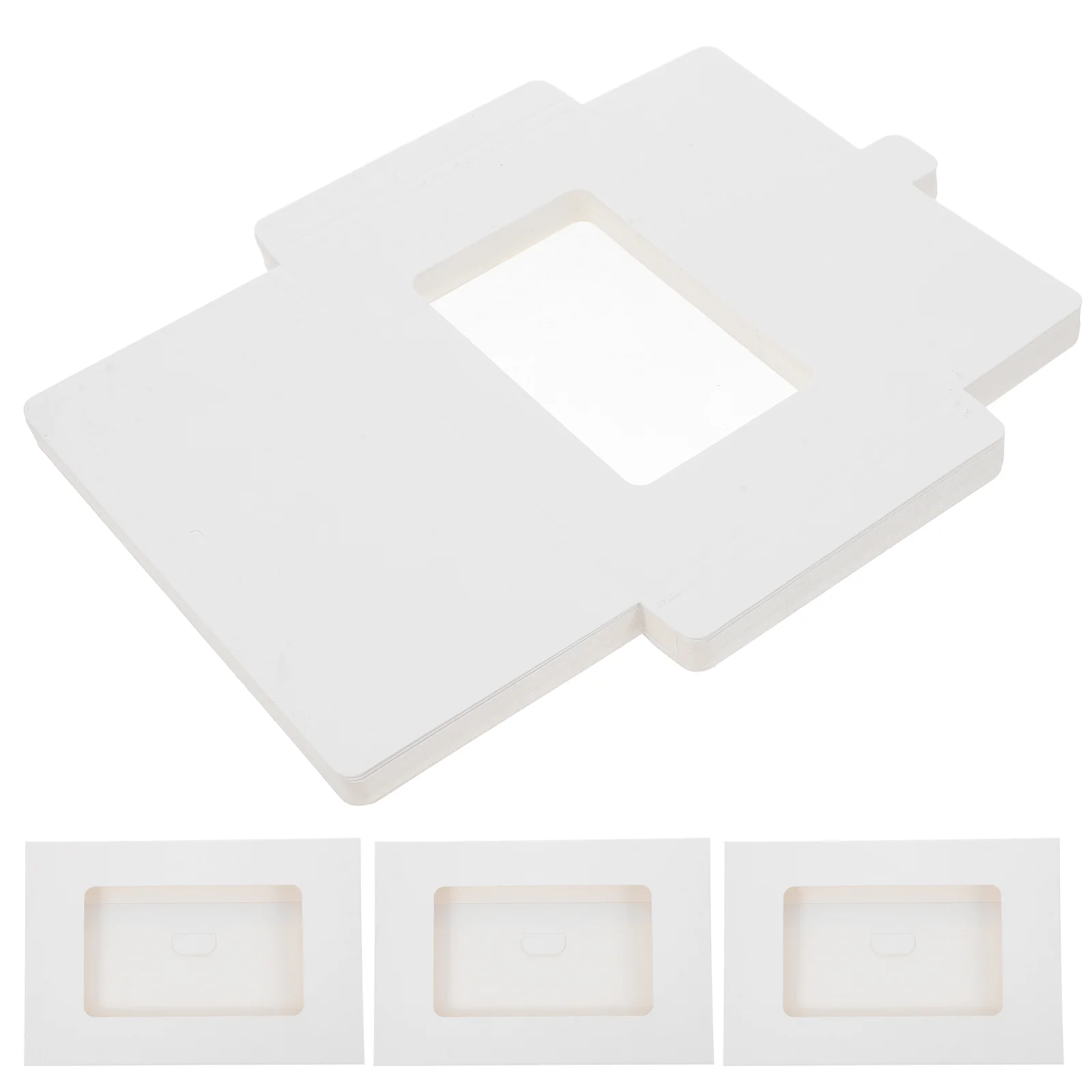 

30 Pcs Picture Frame Window Envelope Box Paper Photo Frames White Cardboard DIY