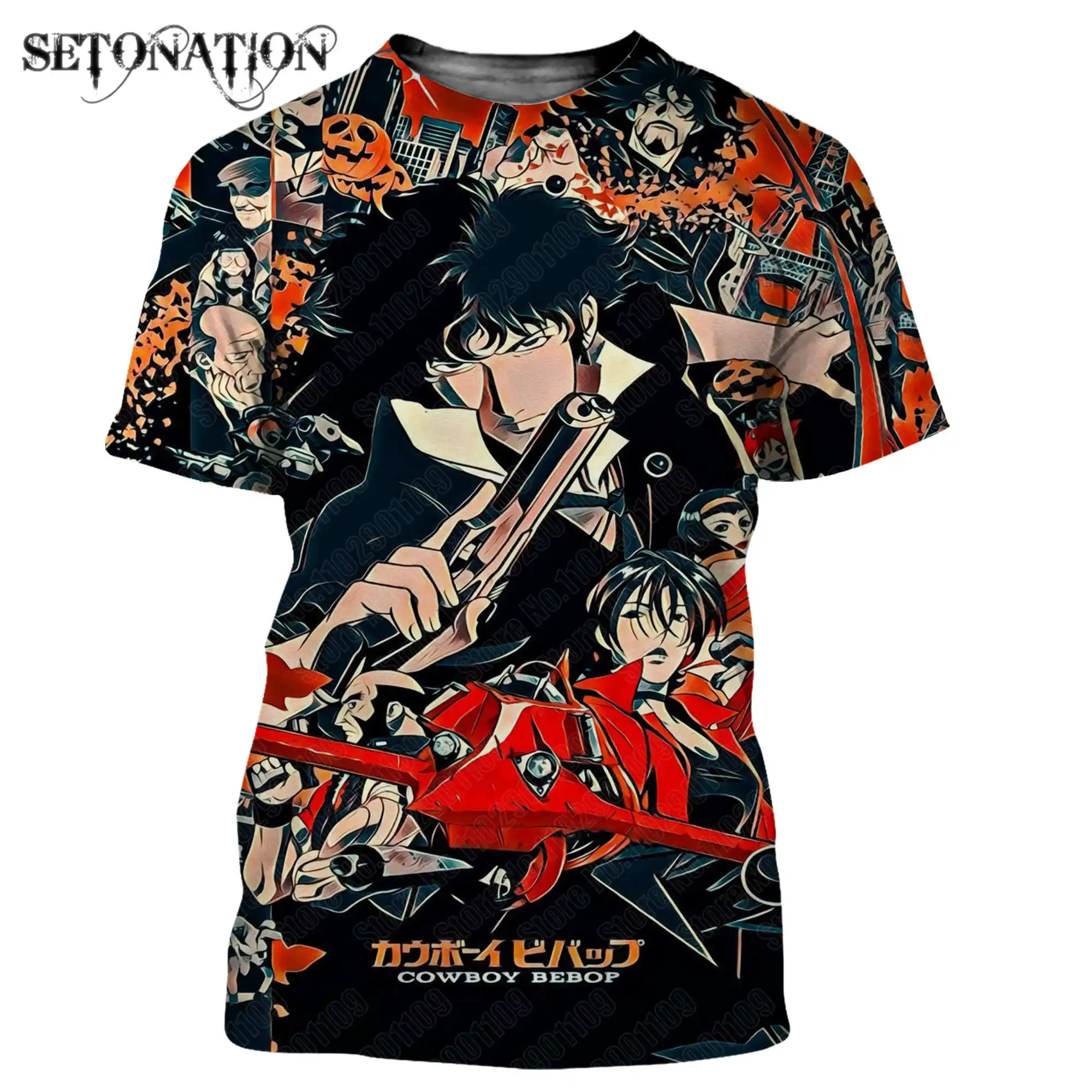 cowboy bebop t shirt men women 3D print t-shirts Harajuku style tshirt streetwear summer tops