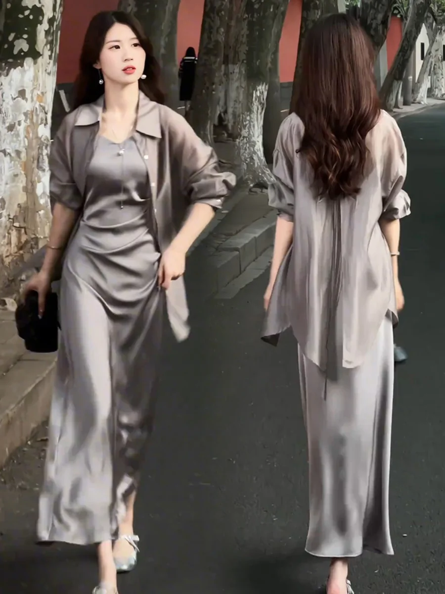 

Новинка лета: женский легкий комплект из двух предметов с поясом, утягивающий, с защитой от солнца, модный, с бретелями