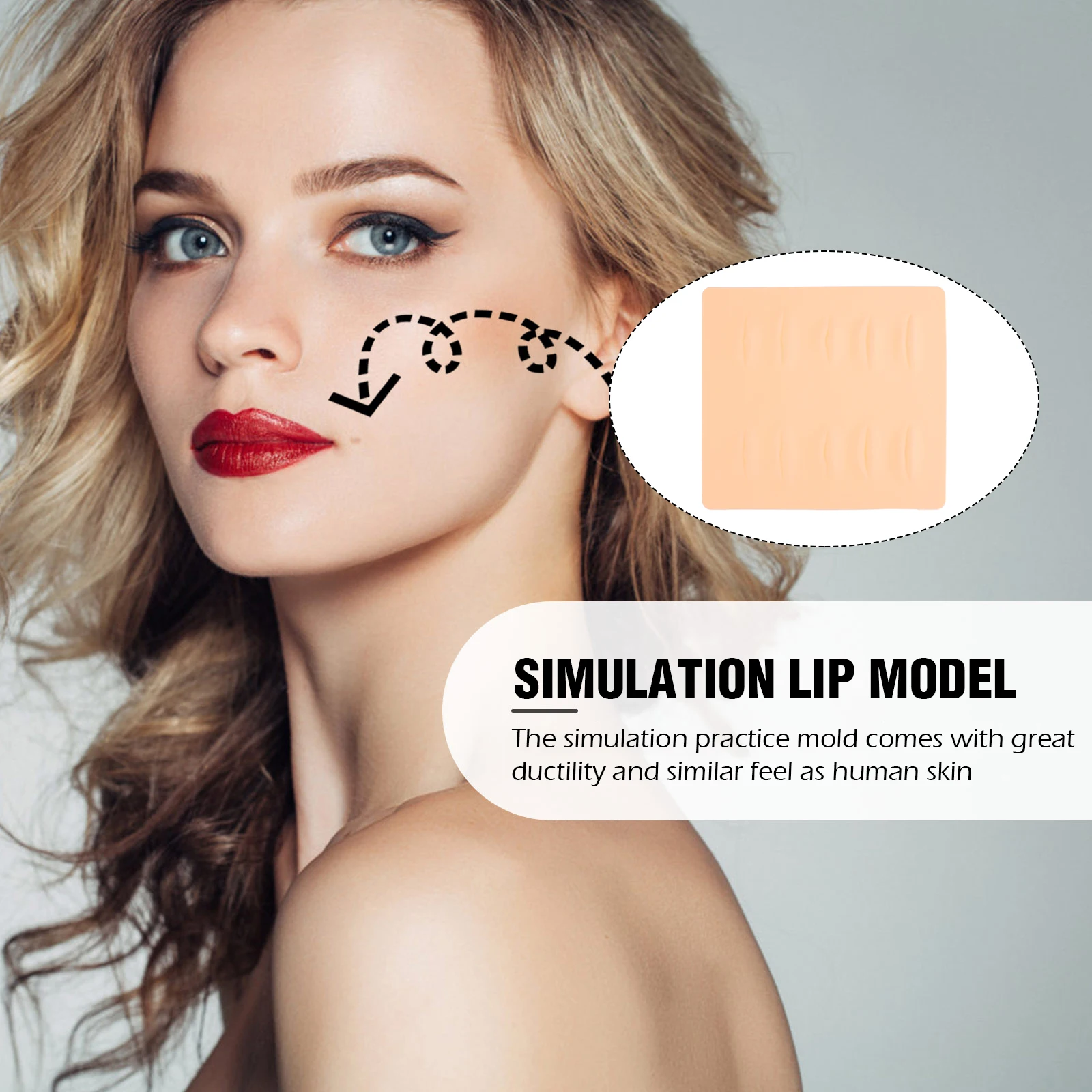 

Practice Skin Silicone Tattoo Sheets for Eyebrow Eyeliner Training Fake