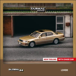 PreSale TW 1:64 LS400 Champagne Beige Metallic Diecast Diorama Car Model Collection Miniature Toys Tarmac Works