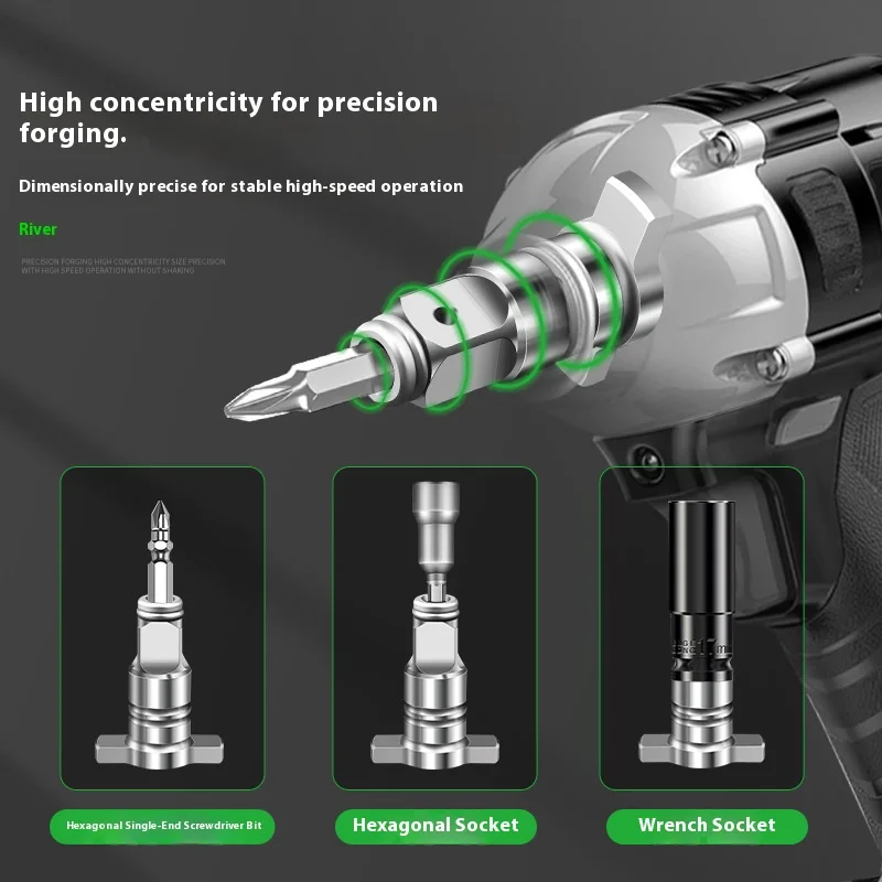 Electric Impact Wrench Adapter Parkside Multifunctional Square T-shaft Brushless Shaft Tool Sets Power Dremel Drills Accessories view 2