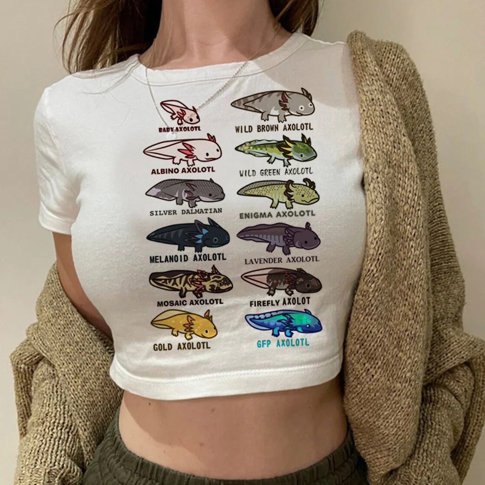 

Axolotl 2000s trashy crop top Female aesthetic 90s korean fashion clothing