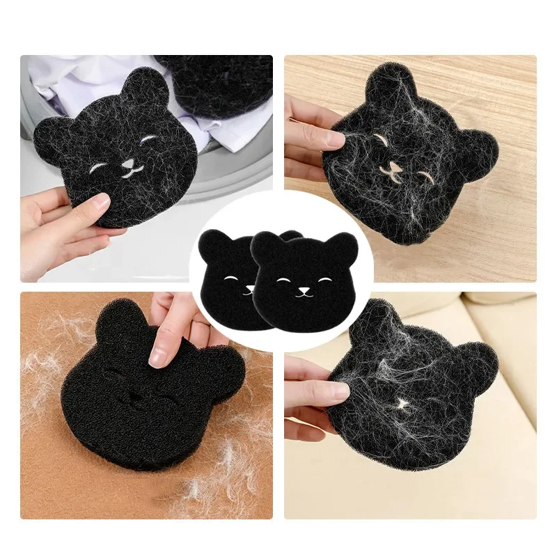 2/4/6Pc Pet Haarentferner Bär Form Wäsche Bälle Waschmaschine Lint Catcher Wiederverwendbare Kleidung Sofa katze Hund Fell Reinigung Schwamm