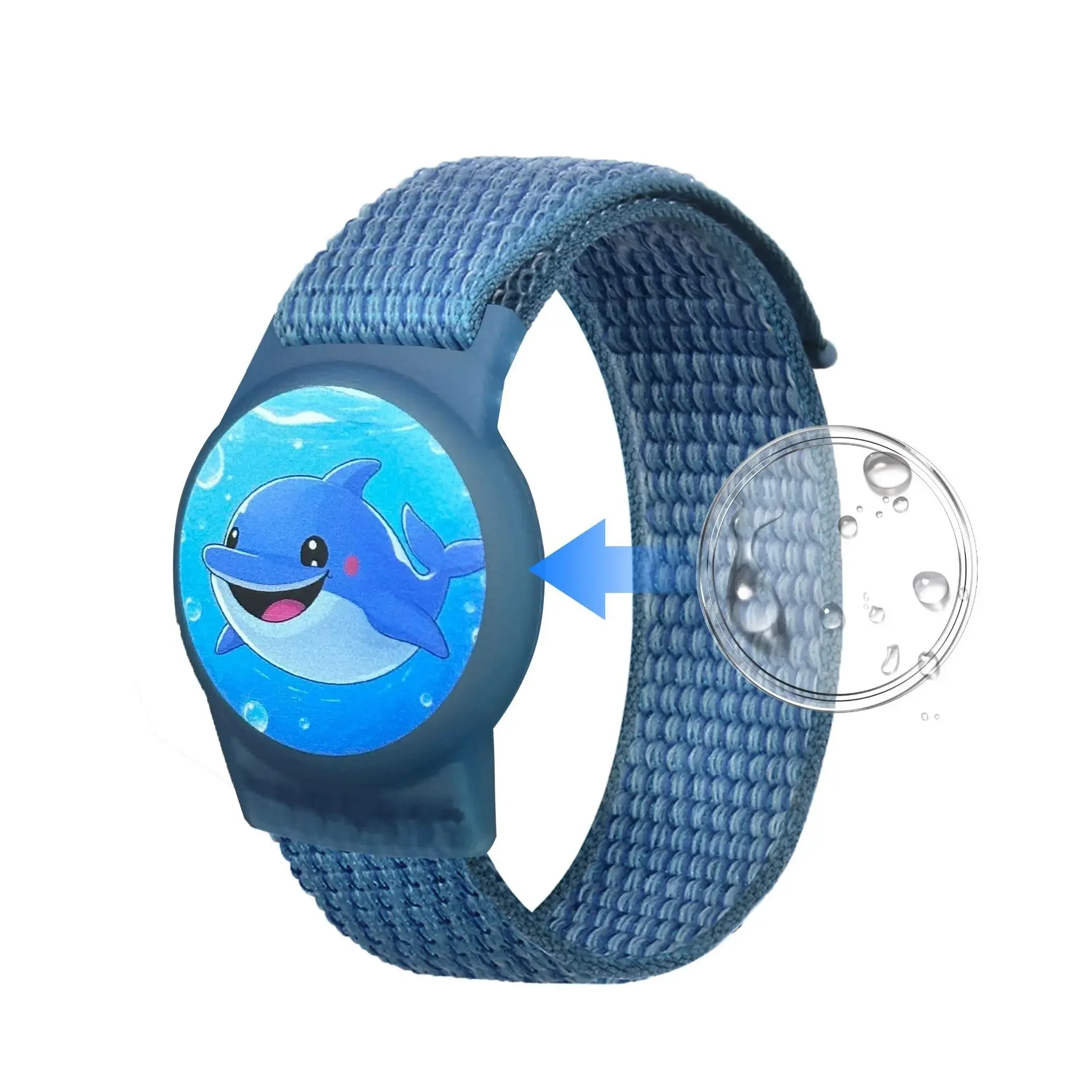 Wasserdichtes Nylon-Armband für Apple AirTags Locator Kinder-Armband Kratzfeste Abdeckung Zubehör für Airtag GPS-Tracker-Halter – Detail 10
