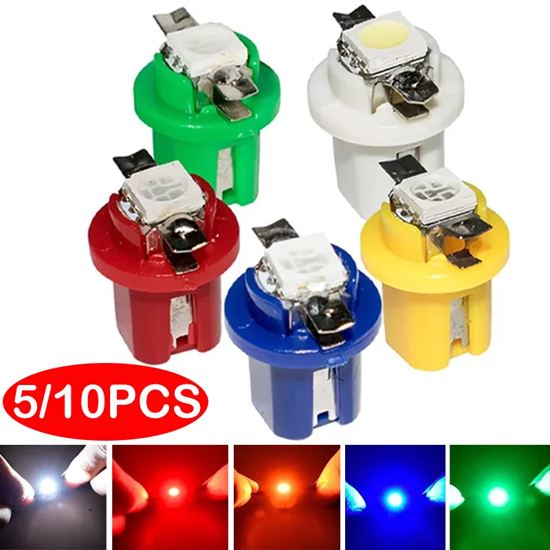 5/10Pcs 12V T5 LED Car Instrument Panels Bulbs High-quality Universal Instrument Panel Light Side Lamp Auto Interior Accessories