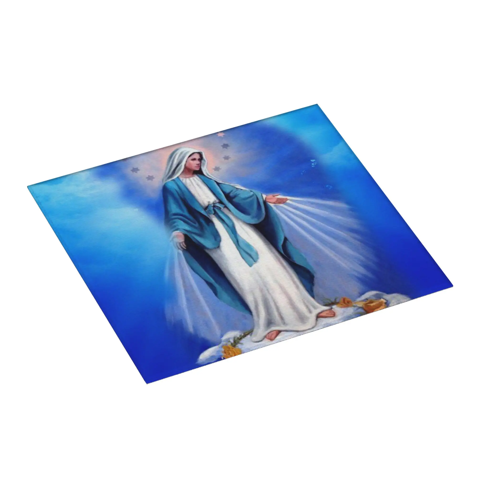 Catholic Virgin Mary Drying Mat For Kitchen Waterproof Non‑Slip Oil Proof Reusable Our Lady of Fatima Countertop Protector Mat