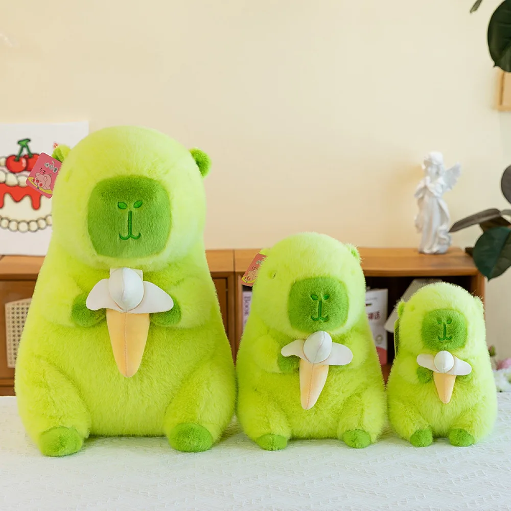 Plush Toy Green Banana Capybara Not Anxious Kapibala Doll Transformed into Doll Children's Gift