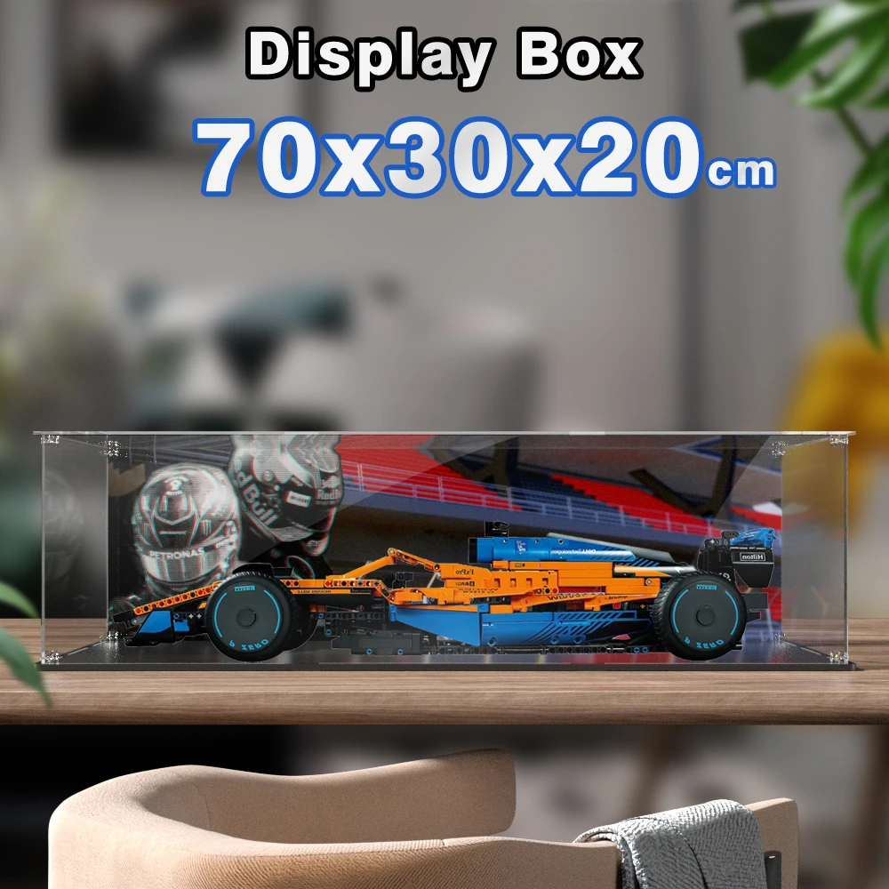 

Acrylic Display Box for Lego 42141 Display Case Building block Dustproof Clear Model car storage box 70x30x20cm