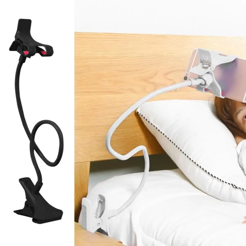 Gooseneck Phone Holder 360 Adjustable Lazy Gooseneck Bed Phone Holder Mount Multifunctional Long Arm Clip Clamp For Desk