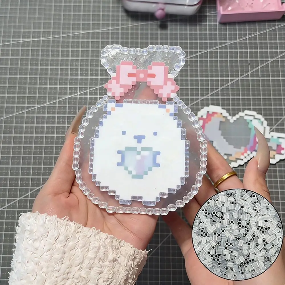 Gifts High-Transparency Handmade DIY Perler Beads Heat Press Handmade Glass-Colored Perler Bead 2.6mm Transparent Perler Beads
