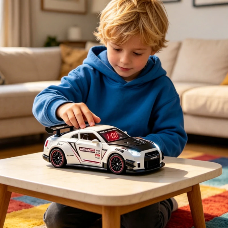 

1SET Creative Car Alarm Clock,LED Display & Simulated Smoke Effect,Digital Bedside Clock for Boys,Ideal Birthday & Holiday Gift