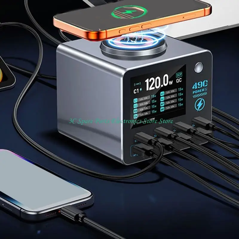 SZ Small Desktop Charging Device with Wireless System and Live Energy Observation