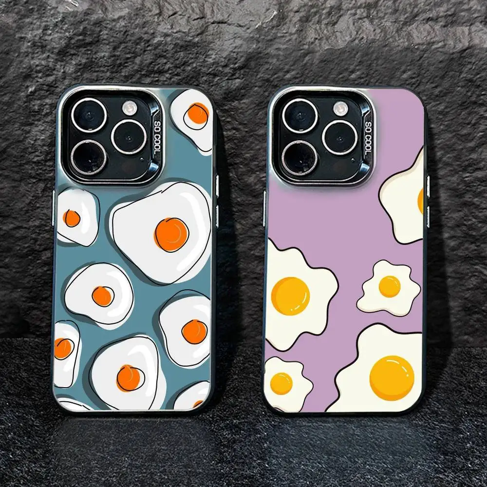 

Fried egg-ins Phone Case For iPhone 17,16,15,14,13,12,Pro MAX Black Matte Shockproof Cover