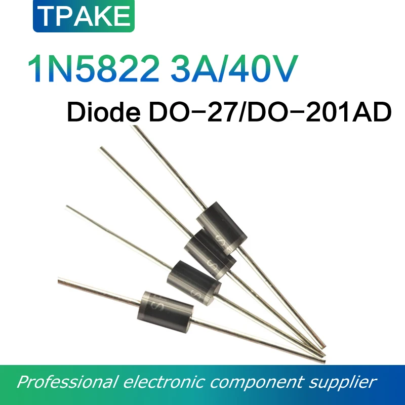 10pcs 1n5822 In5822 3a 40v Do-27 Do-201ad Schottky Diode