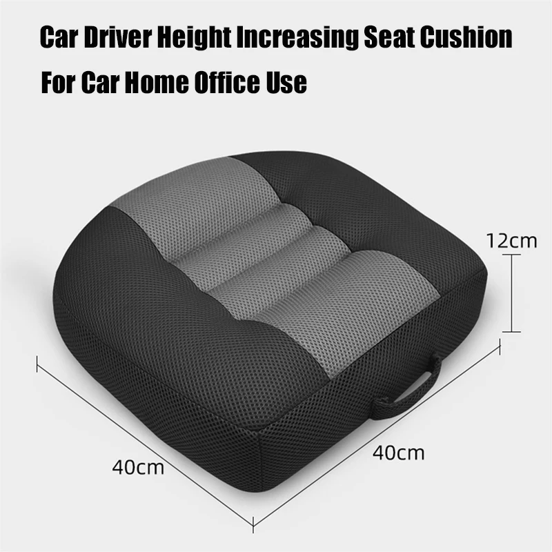 Car Booster Seat Cushion Heightening Height Boost Mat Main Driver Breathable Portable Seat Pad Fatigue Relief For Cars Home Use