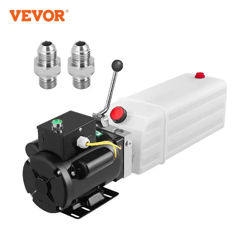 VEVOR 220V Hydraulic Pump 3HP Two and Four Post with 6L White Plastic Reservoir Power Unit Low Noise Fit for Car Lift Auto Hoist