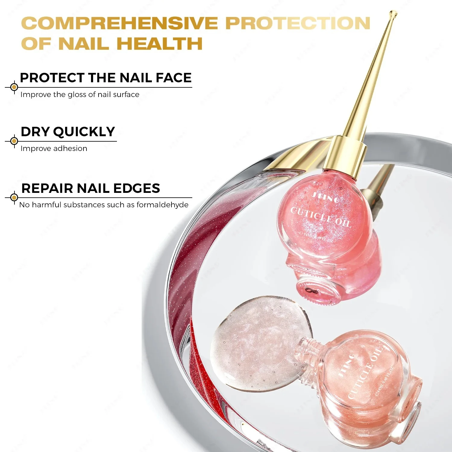 JTING 1pc Design Shimmer Olio per cuticole 9 colori Nutrizione Olio rivitalizzante Olio per cuticole per forniture Unghie