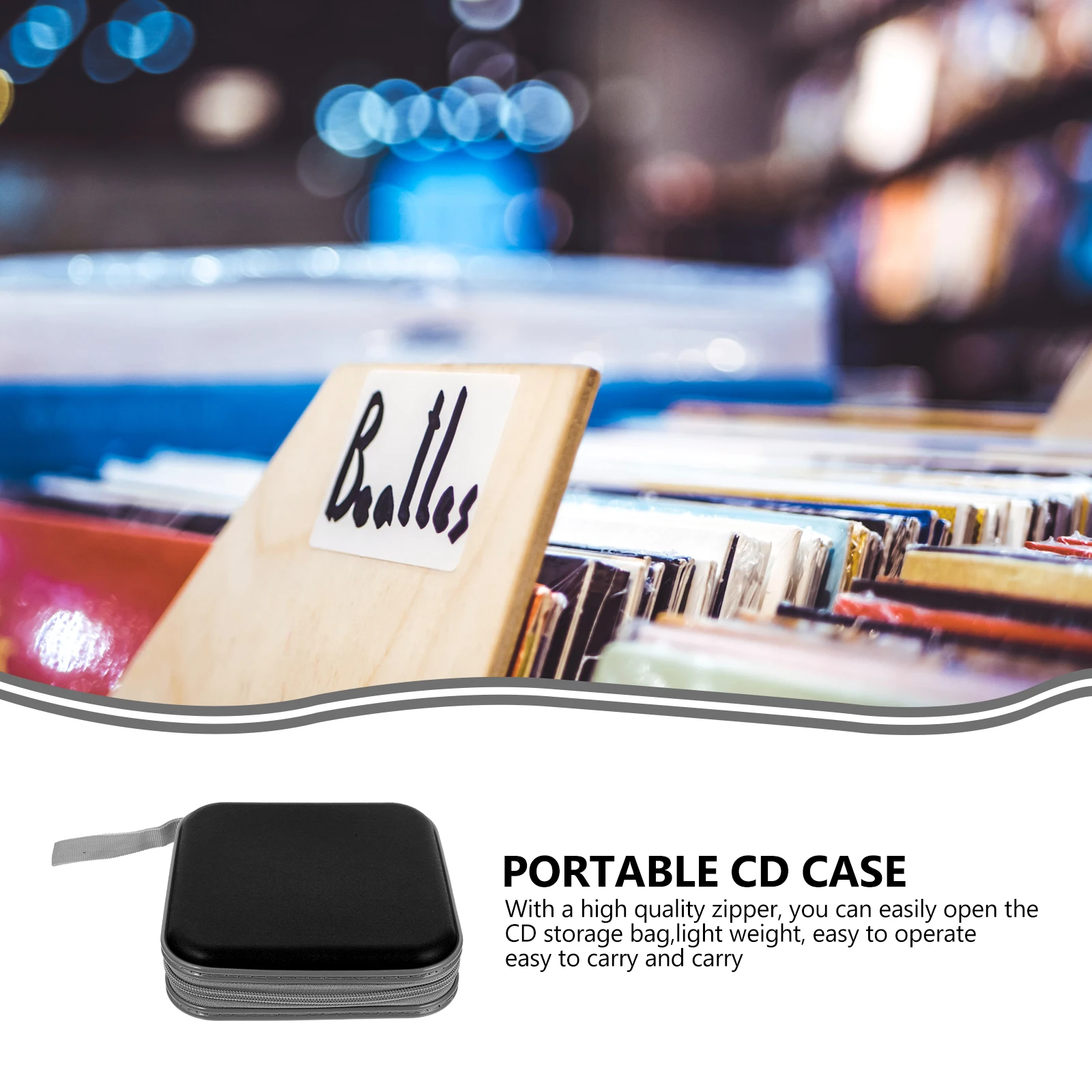 

1pc CD Holder Case High Quality Black Non-woven Fabric Disc Storage Bag DVD Organizer Plastic Material Long Life