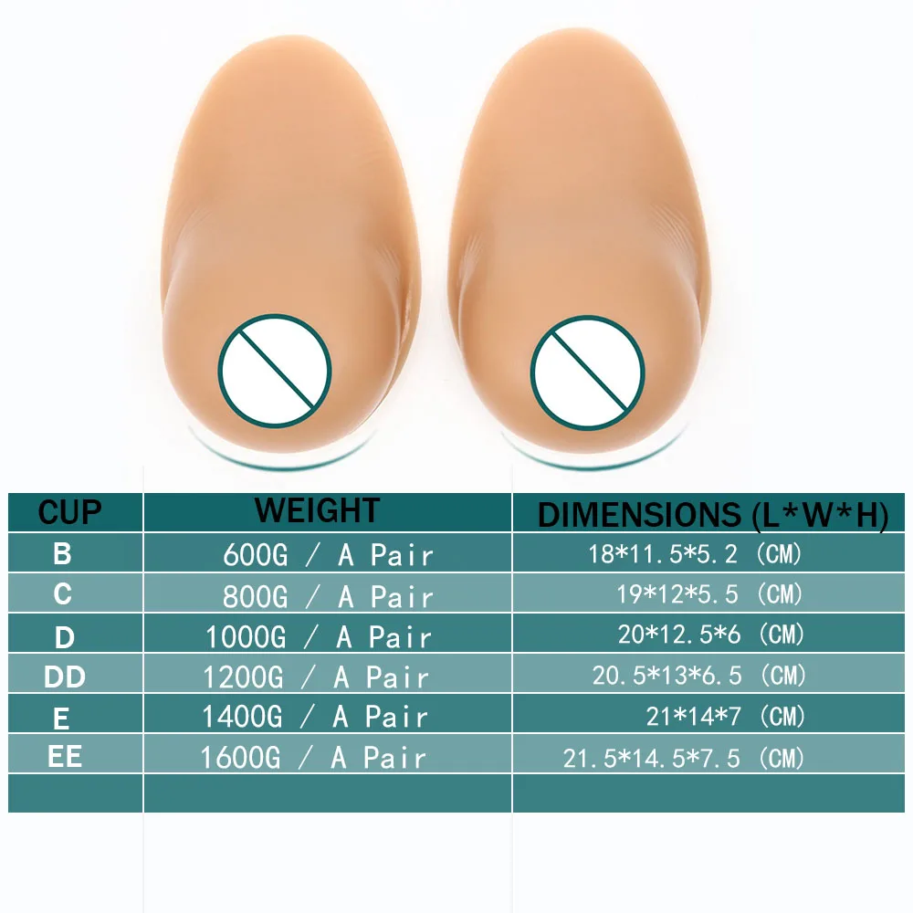 Silicone Breast Forms Prosthetic Breast for Transgender Mastectomy Crossdressers and Cosplay Fake Breasts