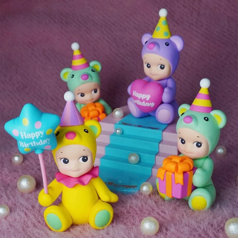 

Sonny Angel Mini Figure Regular нарру Birthaday Gift Bear Series Blind Box Toy For Girl Mystery Box