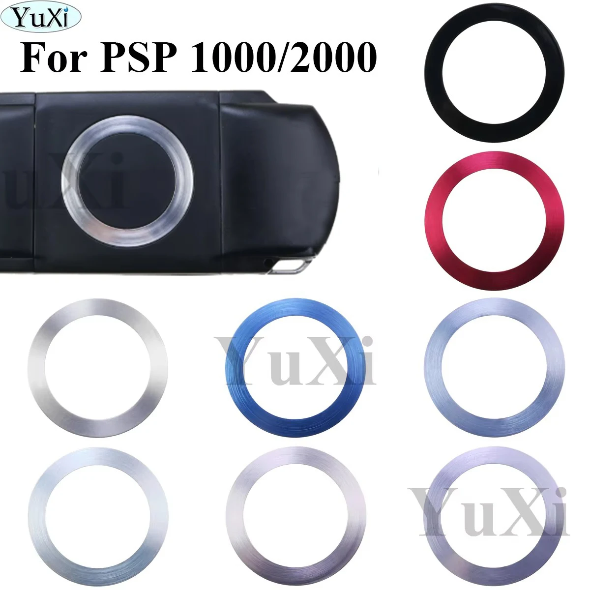 1 Pieza de Anillo de Acero Colorido de Repuesto para PSP 2000 1000, Anillo de Cubierta Trasera UMD para PSP1000 PSP2000, Accesorios para Consola de Juegos