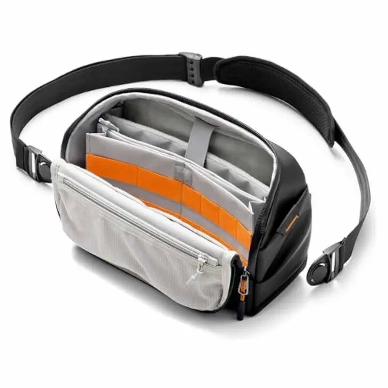 Waterproof Men's Shoulder Bag Protective Desktop Crossbody Bag Storage Pouch Casual Single-Shoulder Bag Polyester Material
