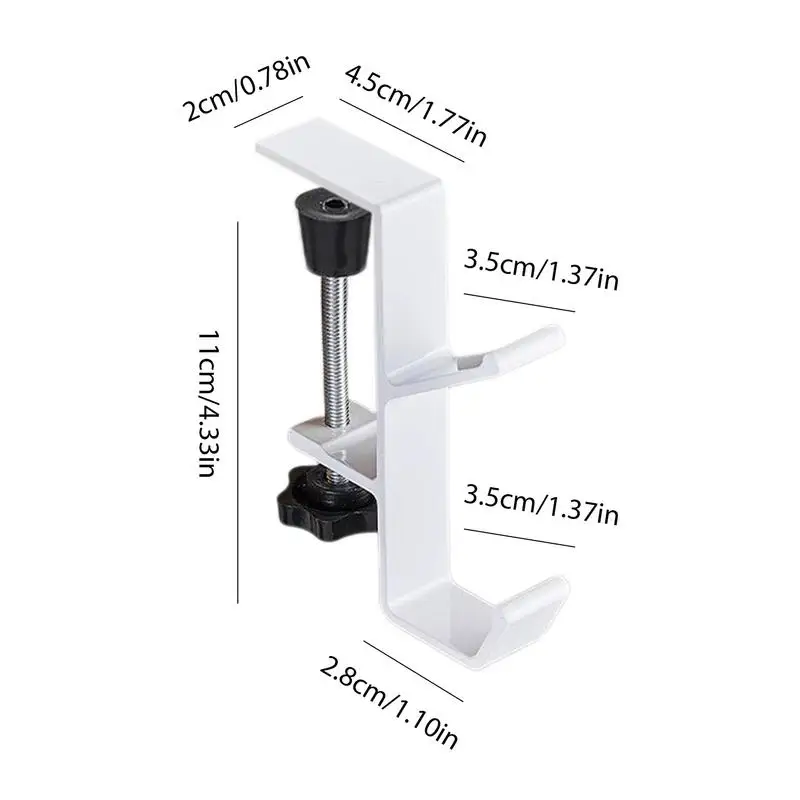 Многофункциональный регулируемый Настольный крючок, Портативная подставка для наушников, Настольный держатель для гарнитуры, без перфорации, Настольный кронштейн для дома и офиса
