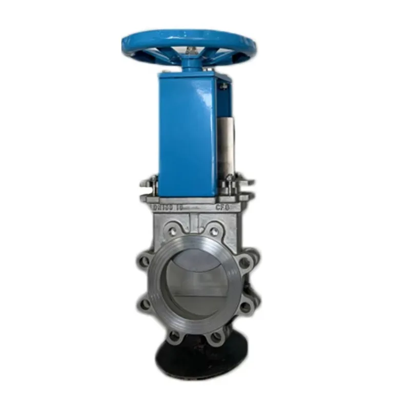 Electric Knife Gate Valve with Double-Acting Pneumatic Actuator Positioner SS304 for High Temperature Media General Application