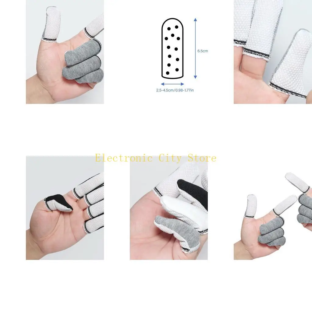 Comfortable Protective Finger Guards Sleeves With Stretchable Opening And Textured Grip Surfaces For Precise Handling HU8D