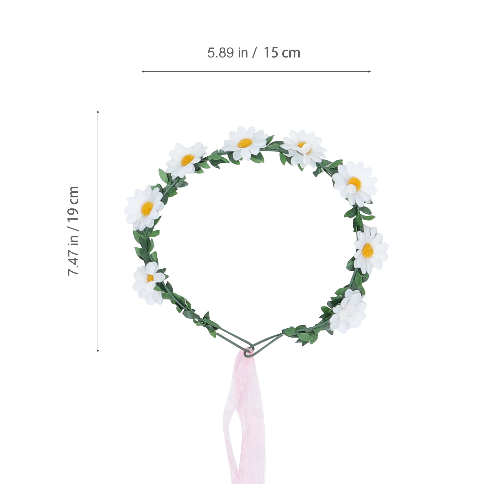 

Daisy Flower Wreath Hair Accessories Beach Headb Small Artificial Flowers for Girls Lightweight Comfortable Portable