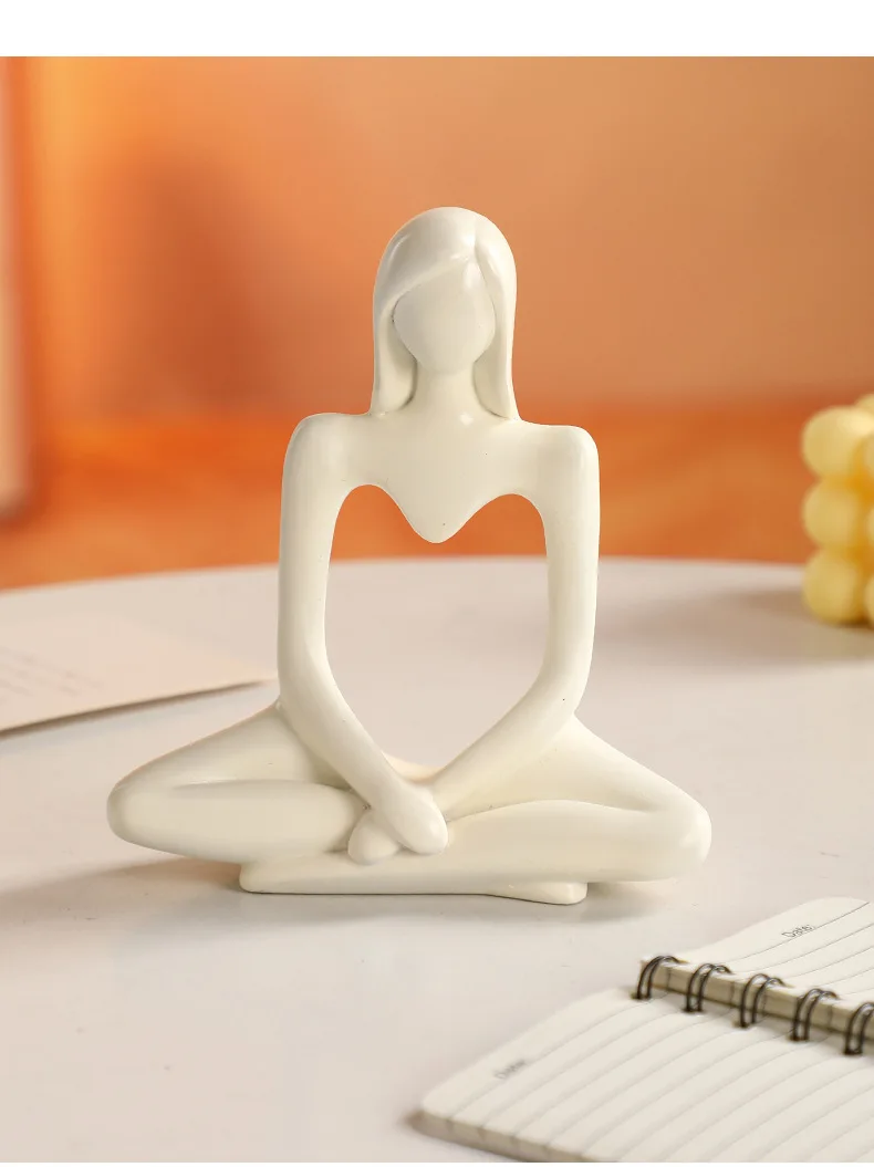 Modern creative art sense simple abstract resin figure handicraft ornament light luxury living room