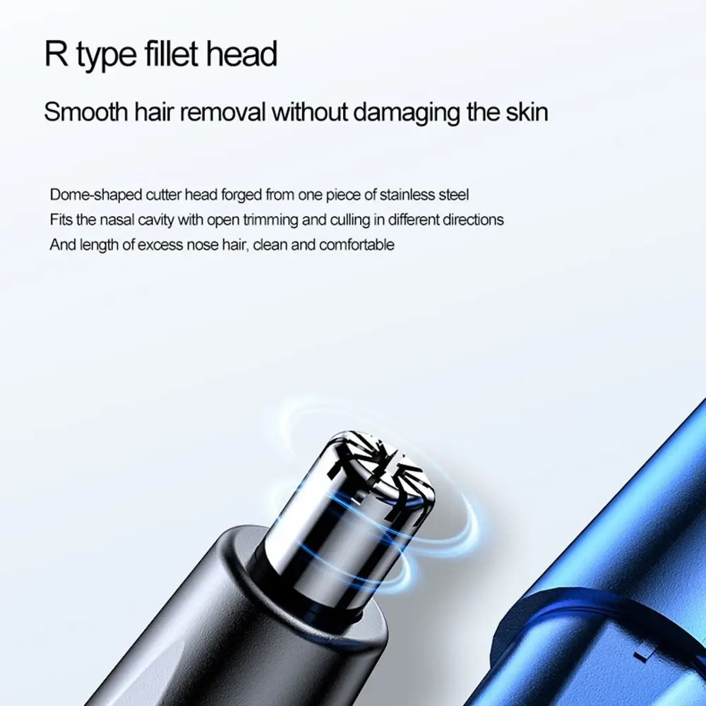 Rechargeable Electric Nose Hair Clipper Fully Automatic Two-in-one Nose Hair Trimmer No Snag Trimming Experience Easy To Clean