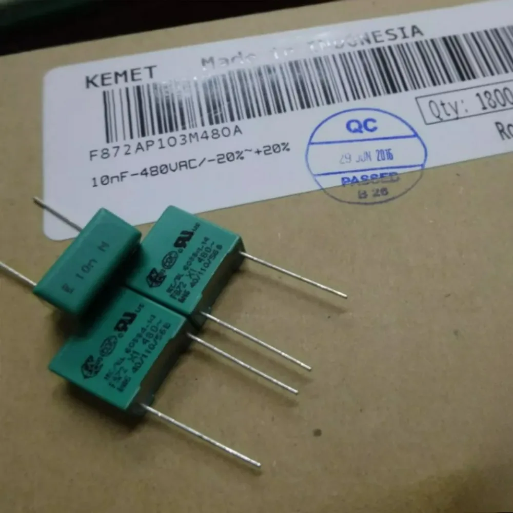 

10pcs/lot F872 0.01uf 480vAC 10nF 103 M Brand New 10mm Film Capacitor F872AP103480A
